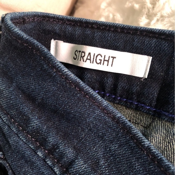 Calvin Klein Designer Mens 34x32 (Actual Wait size 36) Dark wash Blue Jeans - Picture 5 of 6